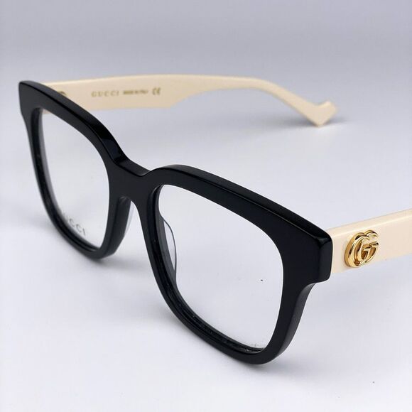 NEW Gucci GG0958O 005 Black White Square Unisex Eyeglasses - Picture 6 of 13